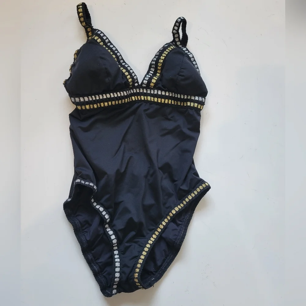 La Blanca Women's One Piece Swimsuit in Black Size 8 - Picture 3 of 10